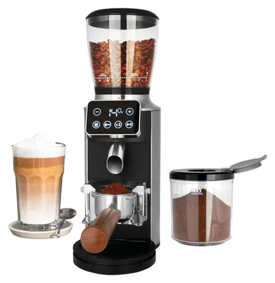 Produktbild von Gastroback Design Pro Touch 30, Mühle mit Mahlwerk, 300 g, Kegelmahlwerk, Edelstahl, 500 RPM, Schwarz, Transparent