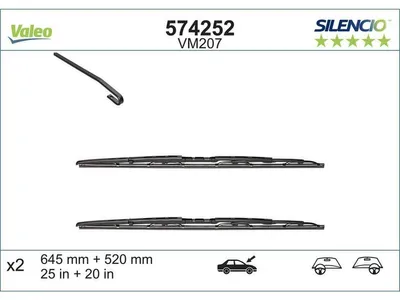 Obrázok produktu pre wycieraczki VM207 645+520 SILENCIO P607