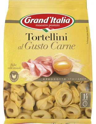 Obrázek produktu pro Grand'Italia Tortellini al gusto carne, 220 g – čerstvé knedlíky s masovou příchutí