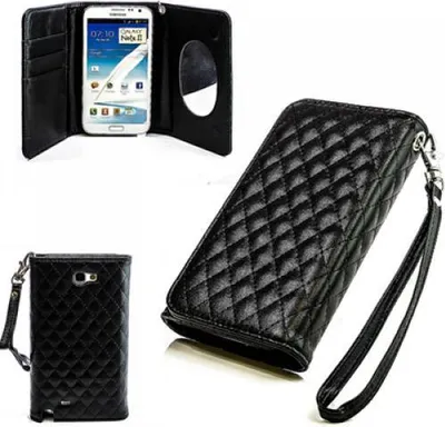Produktbild von Samsung Galaxy Note 2 (n7100) Booksytle Handtasche Mirror Schwarz
