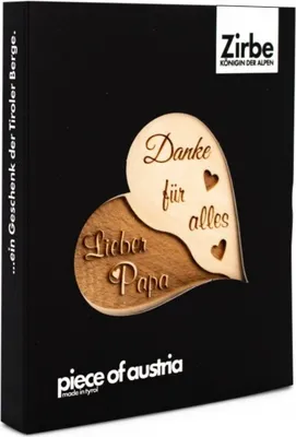 Produktbild von Zirbenherz Mini Danke für alles Lieber Papa