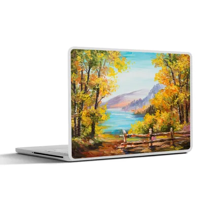 Produktbild von MuchoWow® Laptop Aufkleber Sticker Cover Malerei - Ölgemälde - Pflanzen - Natur 40x30 cm - Laptop Dekoration - Selbstklebend