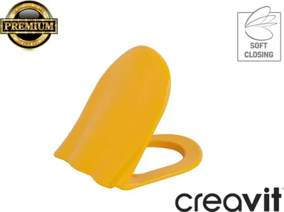 Obrázok produktu pre Creavit | WC sedátko Ducky - žlté - Soft-close - vysoká kvalita, pre deti, Duroplast