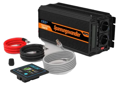 Imagen del producto de Inversor, 3000W de potencia nominal, salida de onda sinusoidal modificada, color , 12V, 220-240V