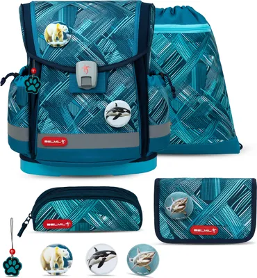 Produktbild von Belmil Classy Plus Schulranzen Set 5-teilig mit Brustgurt - Ice Blue