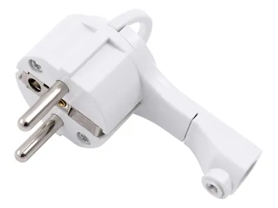 Produktbild von Schutzkontakt-Winkelstecker Flach, Handgriff, Zugentlastung