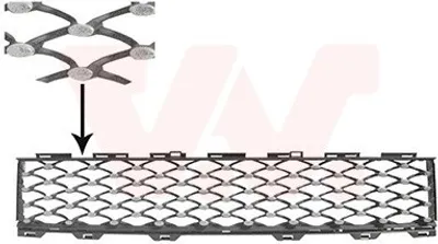 Produktbild von VAN WEZEL Lüftungsgitter Grill Stoßfänger für FIAT 500 (312) Chrom/Schwarz Chrom