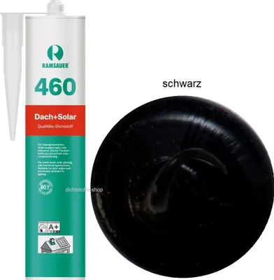 Produktbild von Ramsauer 460 Dach und Solar 1K Silikon Dicht-Kleber 310ml Kartusche schwarz