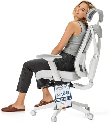 Image de Chaise de bureau ergonomique - Modèle de bureau - Chaise pour ordinateur - Chaise de bureau avec support lombaire