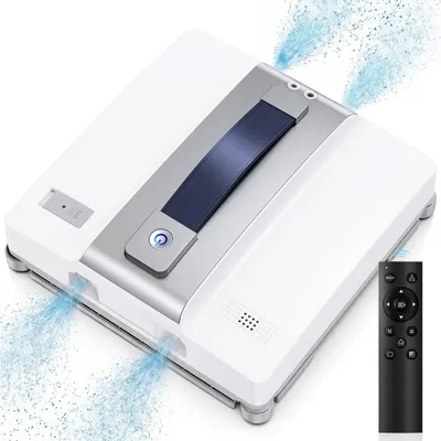Produktbild von Lubluelu CHYW200 Smart Fensterputzroboter, Fensterroboter mit Dual-Sprüher, 9000Pa Saugkraft, Automatische Reinigung, Fernbedienung & Sicherheitsseil