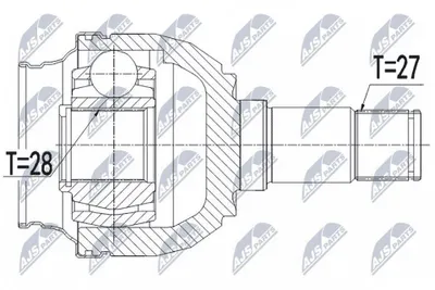 Produktbild von NTY NPW-ME-117 Antriebswelle Vorne Links passend für MERCEDES-BENZ B-Klasse (W246, W242) A-Klasse (W176) CLA Coupe (C117) GLA (X156)