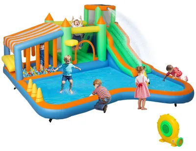 Produktbild von AIYAPLAY Hüpfburg mit Gebläse, für 3-8 Jahre, 360 x 315 x 195 cm, Bunt