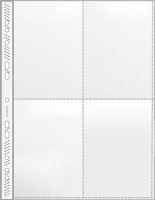Image de Pochettes pour brochures Veloflex, DIN A4, 4 x A6 portrait, incolore, film PP, 140 my, surface lisse, transparente, perforation européenne, 100 pochettes