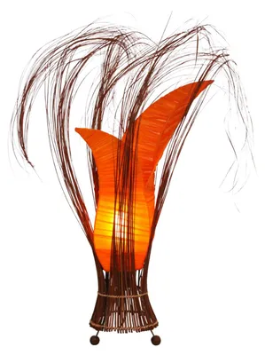 Obrázok produktu pre Stolná lampa Bunga 50 cm oranžová | Ručne vyrobená a udržateľná