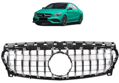 Obrázok produktu pre Čierna lesklá mriežka chladiča, vhodná pre Mercedes CLA 117 (2016–2019) Sport-Panamericana GT