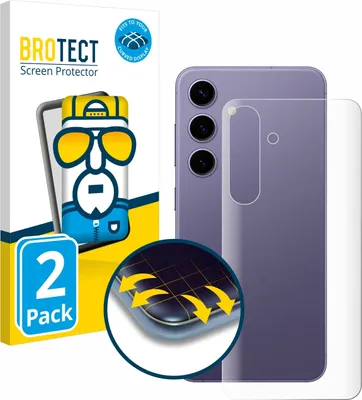 Produktbild von 2x BROTECT Fullscreen Schutzfolie für Samsung Galaxy S24 (Rückseite) Displayschutz Folie Fullcover Klar Transparent