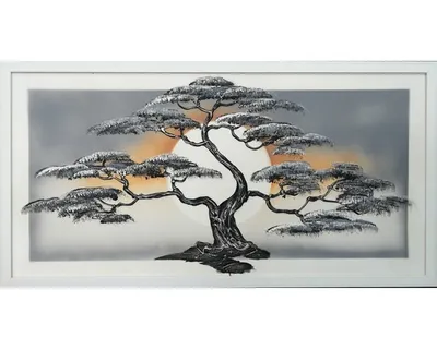 Obrázek produktu pro Obraz plastika bonsai černobílá