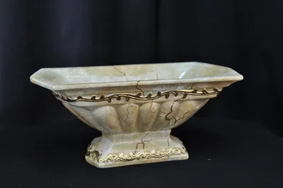 Produktbild von Design XXL Obst Schale Vase Ellipse Vasen Antik Schalen Deko Dekoration 836 17cm