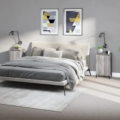 Produktbild von vidaXL Nachttische 2 Stk. Grau Sonoma 40x35x70 cm Holzwerkstoff