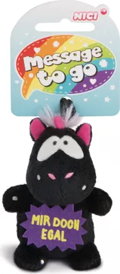 Produktbild von Plüschtier Unicorn Carbon junior plüsch 8 cm schwarz/violett Nici