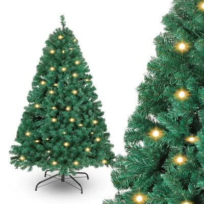 Obrázok produktu pre Hengda Umelý vianočný stromček 120 cm Umelý vianočný stromček s osvetlením LED vianočný stromček pre vianočnú výzdobu
