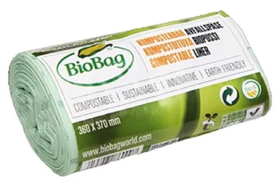 WORKI NA ODPADY BIO I ZMIESZANE 6 L 30 szt. (KOMPOSTOWALNE I BIODEGRADOWALNE) - BIOBAG