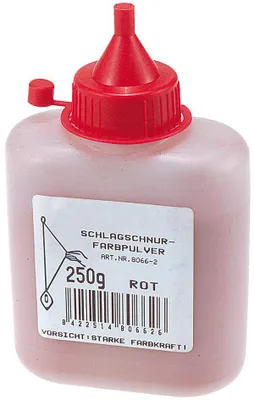 Produktbild von Hm Farbpulver Rot, 250 G Flasche, Für Schlagschnur