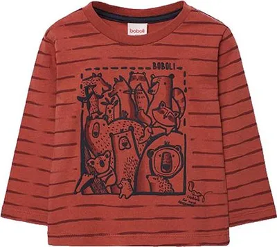 Produktbild von Boboli Knit Langarm-t-shirt Rot 7 Years Junge Rot 7 Years