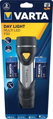 Produktbild von VARTA Taschenlampe Day Light Multi LED F30 mit Batterien