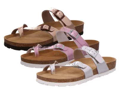 Produktbild von Rohde 5595 Alba Damen Zehentrenner Pantoletten Weite G metallic, Größe:40 EU, Farbe:Rosa