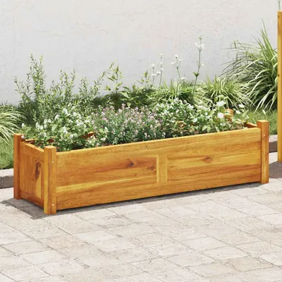 Produktbild von "Rabatt" Garten-Hochbeet/Pflanzgefäß/Pflanzkübel - Akazienholz 100x30x25 cm - Beete CC19833