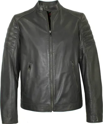 Produktbild von MADDOX - Herren Lederjacke Lammnappa grau : 56