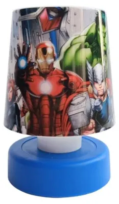 Zdjęcie produktu dla Lampka nocna LED dla dzieci AVENGERS 11 cm niebieska