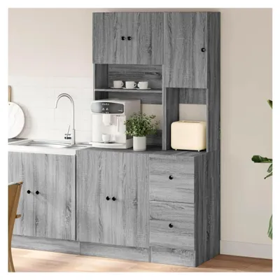 Produktbild von Küchenschrank Grau Sonoma, 95 x 50 x 180 cm, Holzwerkstoff