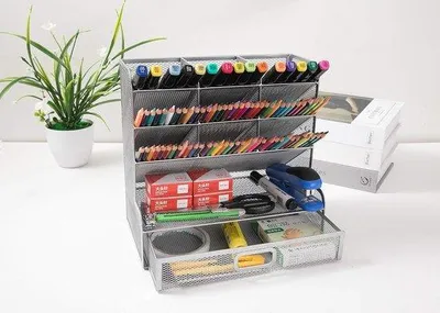 Produktbild von Famanu Schreibtisch-Organizer mit 9 Fächern - Schwarz
