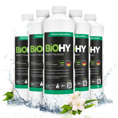 Produktbild von BiOHY Parkettreiniger Holzboden Laminat Parkettpflege, Holzbodenreiniger, 6 x 1 l