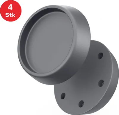 Produktbild von BAUHELD® Schwingungsdämpfer Waschmaschine 4er Set [ Germany] - Gummifüße für Waschmaschinen, Trockner, Kühlschrank - Dunkelgrau