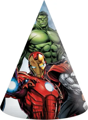 Productafbeelding van AVENGERS Marvel verjaardagshoedjes, 6 stuks