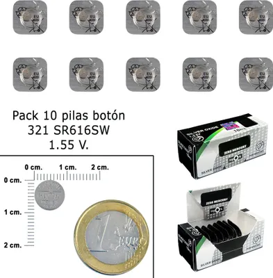 Produktbild von Maxell 10x 321 Uhrenzelle Silber Oxid Knopfzelle SR616SW 1,55 V 1er Blister 18292800