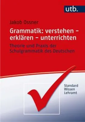 Obrázek produktu pro Grammatik: verstehen - erklären - unterrichten