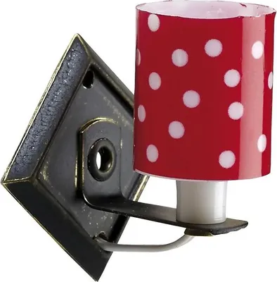 Produktbild von Wandlampe mit Kunststoffschirm, gepunktet, für Puppenhaus