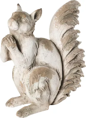 Obrázek produktu pro BELIANI Dekorativní zahradní figurka béžová MgO veverka 20 x 41 x 45 cm doplněk zahrada terasa patio