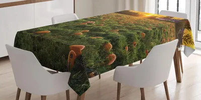 Immagine prodotto di ABAKUHAUS Tovaglia autunnale con zucche, tema agricolo Foto di frutti autunnali di stagione al tramonto, 140 x 200 cm, multicolore