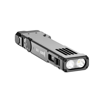 Produktbild von WUBEN X5 LED Taschenlampe 1300 Lumen, UV-Licht 365 nm & Laser, 6 Leuchtmodi, USB-C, IP65, 118 m Reichweite, Grau