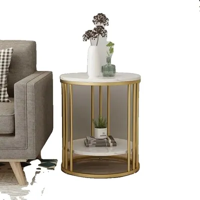 Produktbild von Beistelltisch, minimalistisches Design, zweistufige Funktionalität, Gold