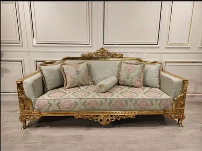 Produktbild von Klassischer Dreisitzer Couch Barock Beige 3er Sofa Couchen Möbel Sofas