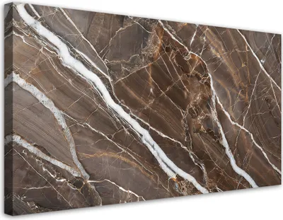 Immagine prodotto di Quadro su tela Marmo marrone Astratto 100x50 Feeby Quadro marrone per la parete pronto per essere appeso
