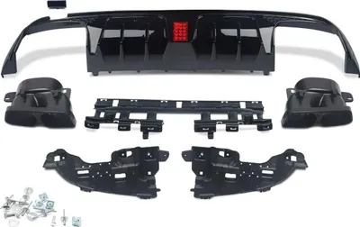 Produktbild von Heckstoßstangendiffusor mit Auspuffblenden für Mercedes-Benz W205 C300 C63 C43 AMG 2015–2018