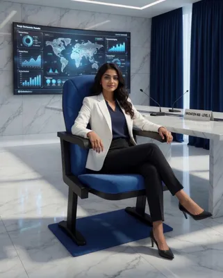 Immagine prodotto di Elegante sedia da conferenza con comodi braccioli e design moderno