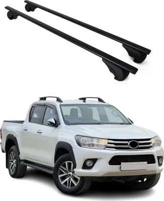 Produktbild von Dachträger Grundtäger für Toyota Hilux 2005-2025 75kg Metall Schwarz 2 tlg